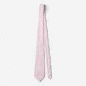F & L Pastel Pink Gingham Stropdas (Voorkant)