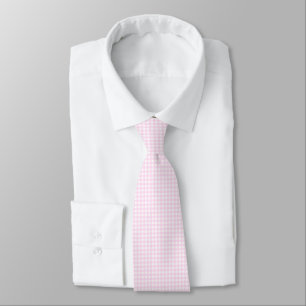 F & L Pink Gingham Stropdas