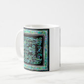F "Masselle Blue" Aangepaste monogram Mokken (Voorkant links)