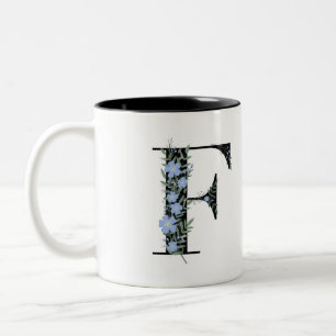 F Monogram Classic Zwart-wit Tweekleurige Koffiemok