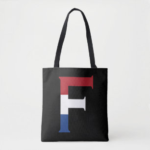 F Monogram overlay op NLD Vlag op bk stunt Draagtas