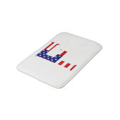 F Monogram overlay op USA Flag bmcnt Badmat (Gekanteld)