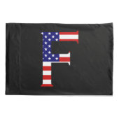 F Monogram overlay op VS Vlag pcnt Kussensloop (Achterkant)