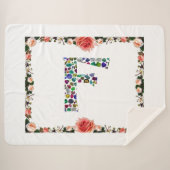 F Monogram Sherpa Deken (Voorkant (horizontaal))
