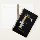 F Monogramme Floral Planificateur personnalisé (Devant avec enveloppe)