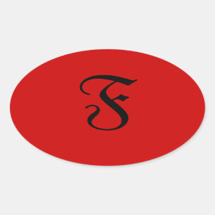 F OVALE STICKER
