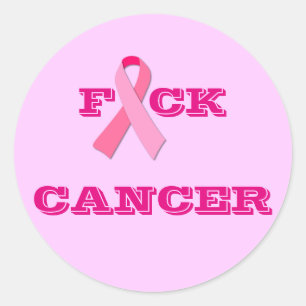 F "Pink Ribbon" CK-KANKER Ronde Sticker