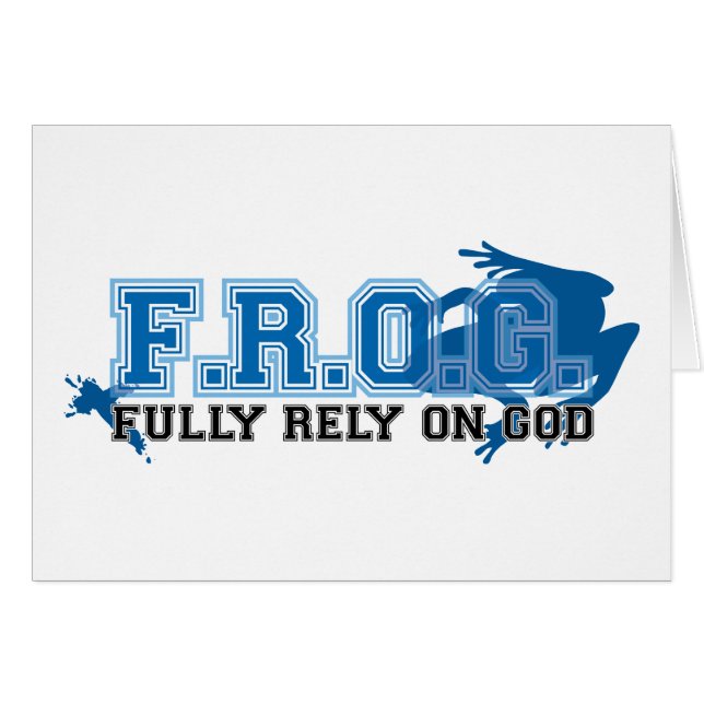 F.R.O.G. - Comptez entièrement sur Dieu (bleu) (Devant horizontal)