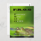F.R.O.G Forever.Rely.On.GOD Carte postale (Devant / Derrière)