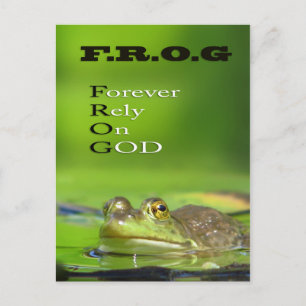 F.R.O.G Forever.Rely.On.GOD Carte postale