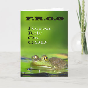 F.R.O.G Forever.Rely.On.GOD Cartes de voeux