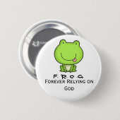 F.R.O.G. RONDE BUTTON 5,7 CM (Voorkant /achterkant)