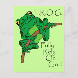 F.R.O.G. volledig vertrouwen op God #1 Briefkaart