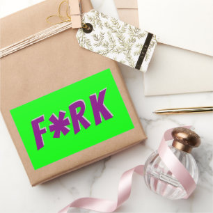F*RK - Speels gecensureerd vorkontwerp Rechthoekige Sticker