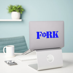 F*RK - Speelse gecensureerde vork ontwerp nr. 3 Sticker