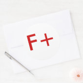 F+ RONDE STICKER (Envelop)