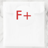 F+ RONDE STICKER (Tas)
