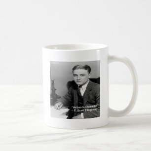 F Scott Fitzgerald "Actie is Karakter" Geschenken Koffiemok