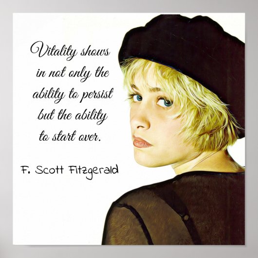 F. Scott Fitzgerald quote Poster (Voorkant)