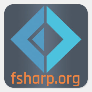 F# Software Foundation-Stickers Vierkante Sticker