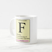 F tasse de l'alphabet chimique initial (Devant gauche)