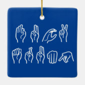 F TRUMP (IN GEBARENTAAL) KERAMISCH ORNAMENT (Achterkant)