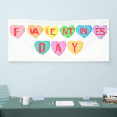 F VALENTINE'S DAY - Bannière Coeurs-Bonbons (Salon professionnel)