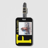 F voor de familie bagagelabel (Voorkant (verticaal))