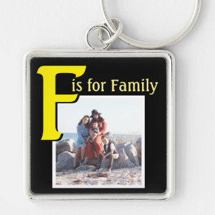 F voor de familie sleutelhanger