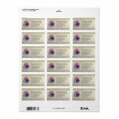 F voor Fuchsia Flower Monogram Etiket (Full Sheet)