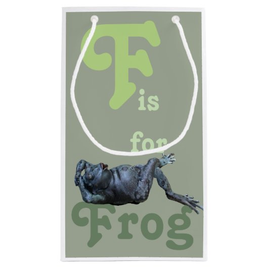 F voor Kikker Klein Cadeauzakje (Achterkant)