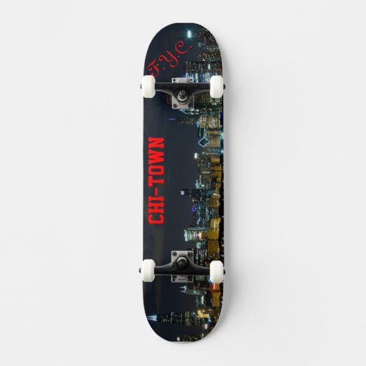 F.Y.C. CHI-TOWN Skyline Skateboard (Voorkant)