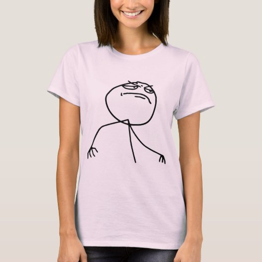 F Yea Rage Face Meme T-shirt (Voorkant)