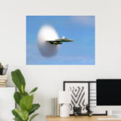 FA-18 Hornet Breaking Sound Barrier Poster (Thuiskantoor)