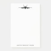 FA-18C Hornet Personaliseer Post-It Note Pad (Voorkant)