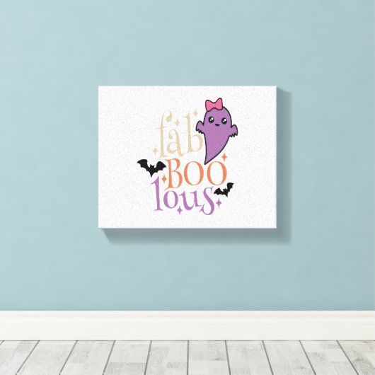 Fa BOO Lous Fa BOO Lous Halloween Ghost Canvas Afdruk (Insitu (Houten vloer))