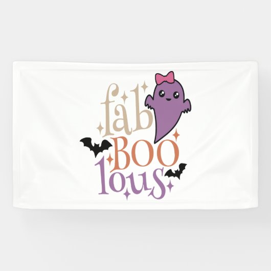 Fa BOO Lous Fa BOO Lous Halloween Ghost Spandoek (Horizontaal)