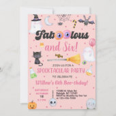 Fa-boo-lous Halloween fille invitation d'anniversa (Devant)