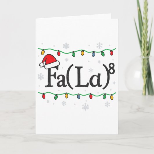 Fa (la) 8 Funny Math Teacher Christmas Ugly Sweate Kaart (Voorkant)