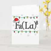 Fa (la) 8 Funny Math Teacher Christmas Ugly Sweate Kaart (Gele Bloem)