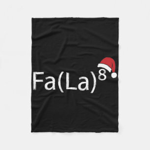 Fa La 8 Grappig Kerstlied Wiskunde Leraar Kerstman Fleece Deken