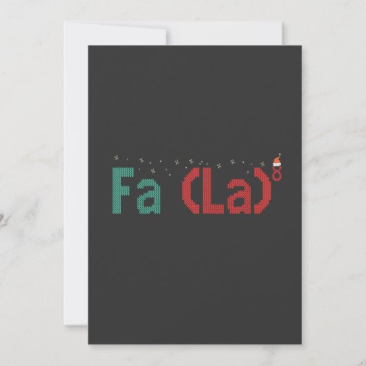 FA (LA)8 Grappig nerdy Wiskunde kerstcadeau Bedankkaart (Voorkant)