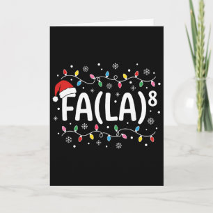 Fa La 8 Grappige Kerstlied Santa Wiskunde Leraar S Kaart