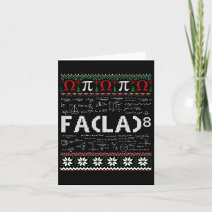 Fa (la)8 Grappige Kerstman Fa La Wiskunde Leraar Kaart