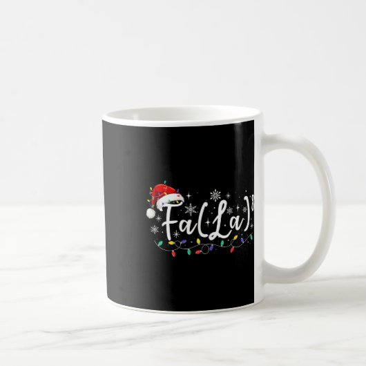 Fa (la)8 Grappige Kerstman Fa La Wiskunde Leraar Koffiemok (Rechts)