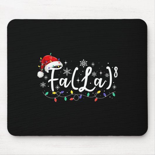 Fa (la)8 Grappige Kerstman Fa La Wiskunde Leraar Muismat (Voorkant)