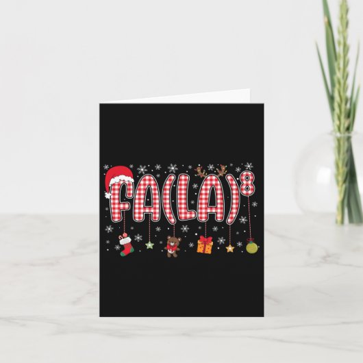 Fa (la)8 Grappige Kerstman Fa La Wiskunde Leraren Kaart (Voorkant)