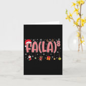 Fa (la)8 Grappige Kerstman Fa La Wiskunde Leraren Kaart (Gele Bloem)