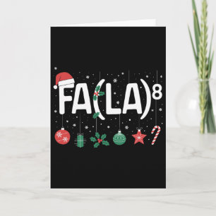 Fa (la)8 Grappige Kerstman Fa La Wiskundeleraar  Kaart