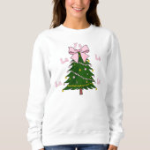 Fa La Coquette Roze Bow Kerstboom Trui (Voorkant)